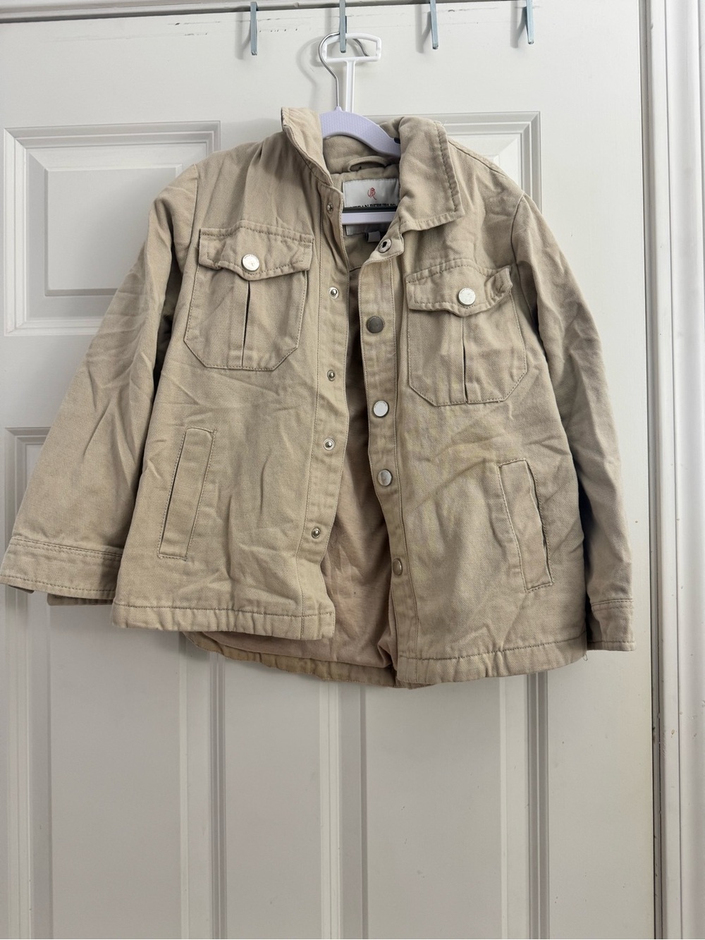 Urban Republic Beige Kids Utility Jean Jacket